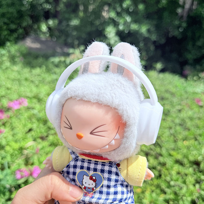 [Clothes only] One, two and three generations of Labubu clothes pendant Labubu cloth for sitting baby clothes happy pizza set