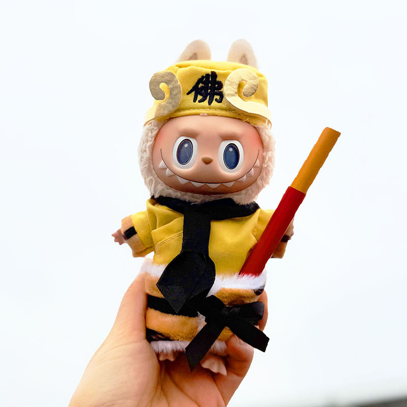 [Clothes only] 17cm Labubuwa clothes LABUBU blind box sitting party one, two, three generations of gold and purple joy clothes