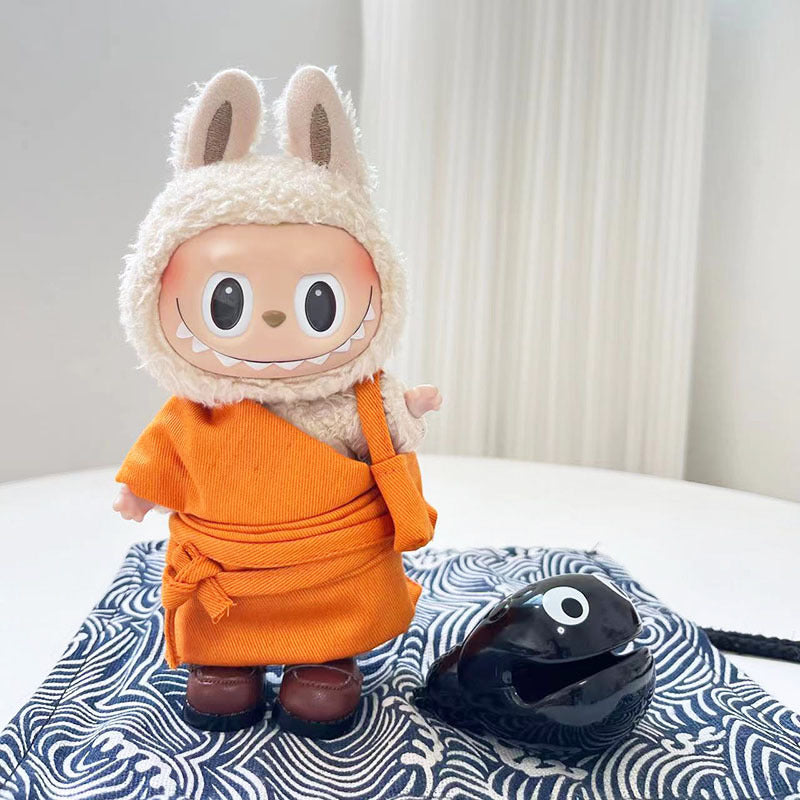 [Clothes only] 17cm pendant blind box Labubu baby clothes keychain Labubu doll monk clothes four-piece set cute
