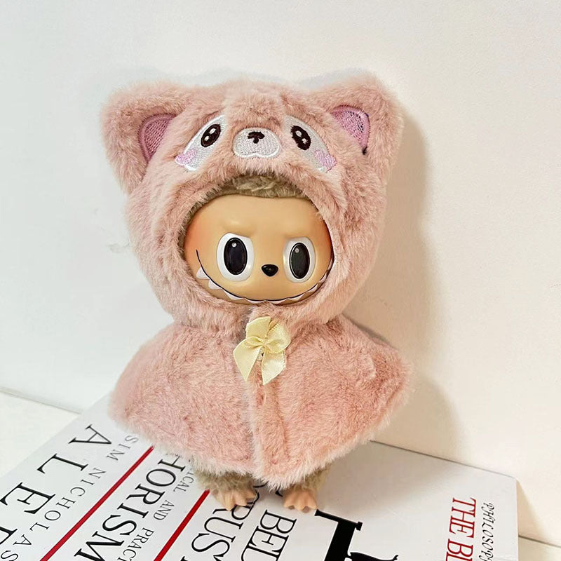 [Clothes only] 17cm Labubu pendant clothes cape cape Labubu keychain doll clothes