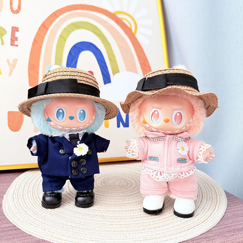 [Clothes only] One, two and three generations of Labubu clothes pendant Labubu sits on the baby clothes star with the same suit explosion