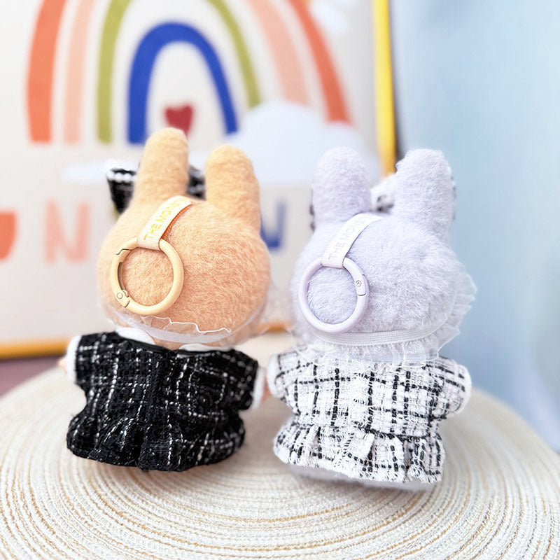 [Clothes only] First and second generation Labubu clothes pendant Labubu cloth sitting baby clothes retro small fragrant skirt suit women