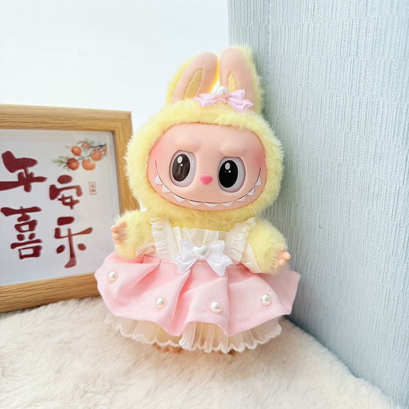 Clothes only] blind box Labubu clothes pendant Labubu baby clothes chess adventure queen baby clothes skirt cute