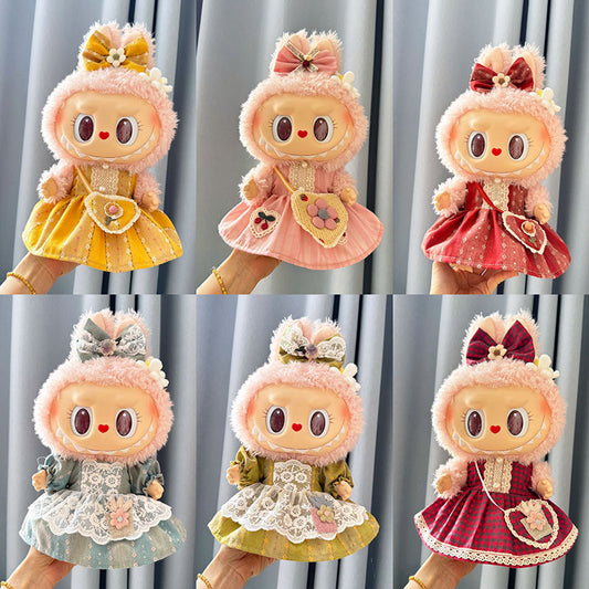 38Cm Labubu plush doll dress for Labubu doll dress MOKOKO sweetheart Japanese dress