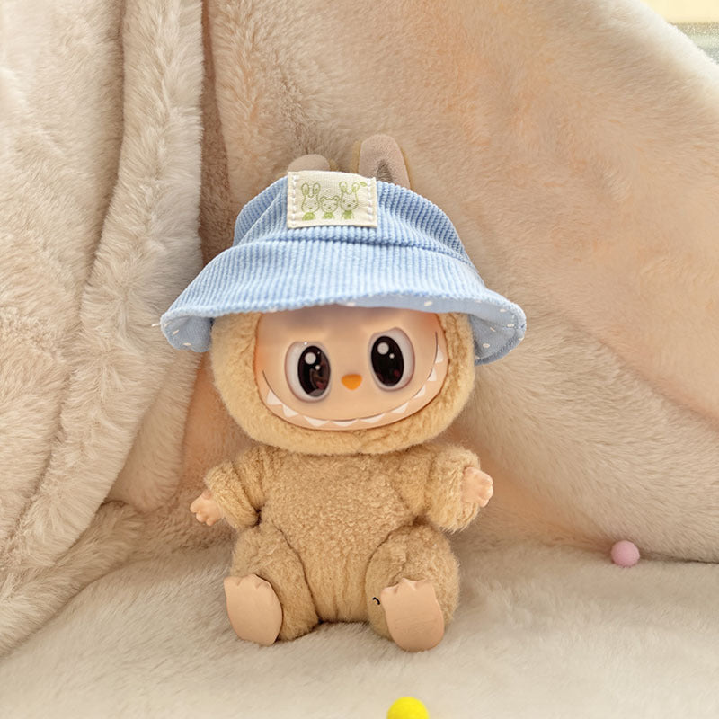 [Clothes only] First and second generation keychain Labubu clothes pendant Labubu bottle overalls + hat set