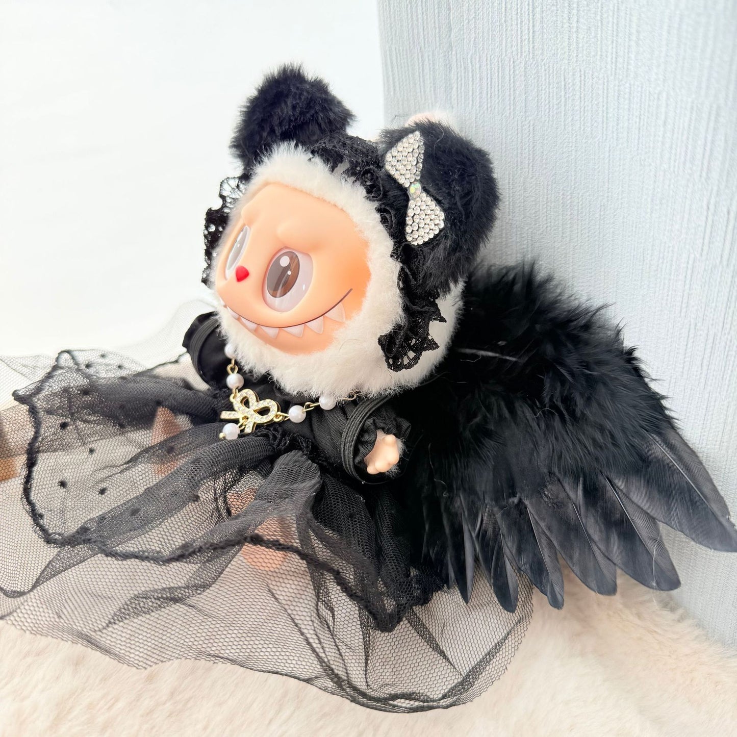 [Clothes only] First and second generation Labubu clothes pendant Labubu sitting party baby clothes gauze skirt angel wings cute