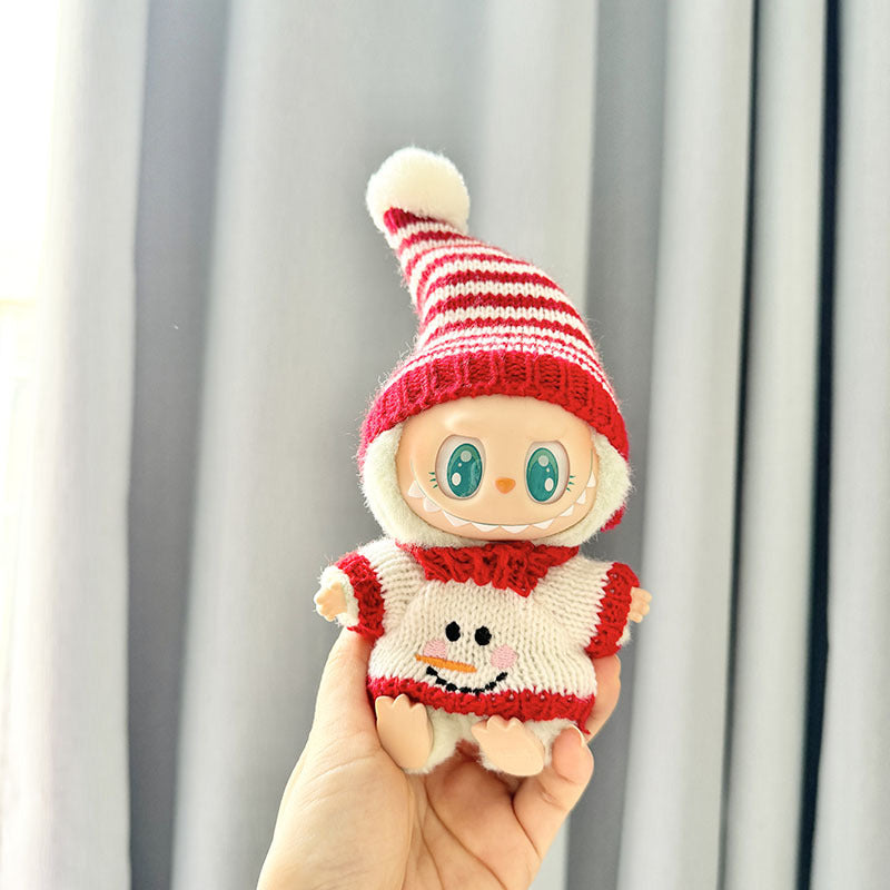 [Clothes only] First and second generation keychain Labubu clothes pendant Labubu cloth for the New Year Christmas set collection