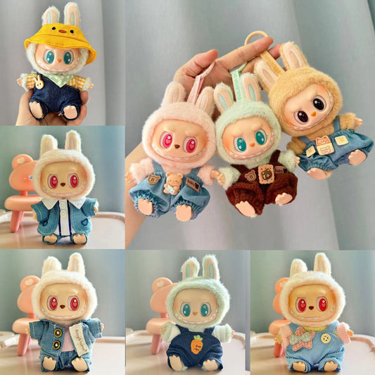 [Clothes only] 1st/2nd and 3rd generation Labubu clothes pendant Labubu sitting party baby clothes bear overalls cute