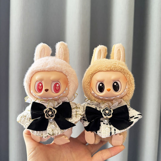 [Clothes only] First/second generation Labubu clothes pendant Labubu sitting party baby clothes fragrant luxury shawl cute