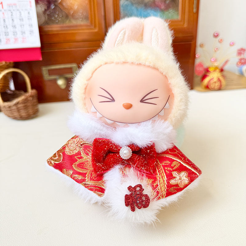[Clothes only] First and second generation keychain Labubu clothes pendant Labubu sitting party New Year's greeting clothes Moe