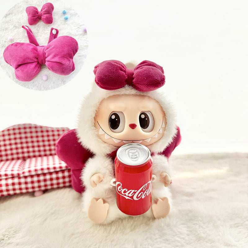 [Clothes only] One, two and three generations of keychains Labubu clothes pendant Labubu Coca-Cola angel bow