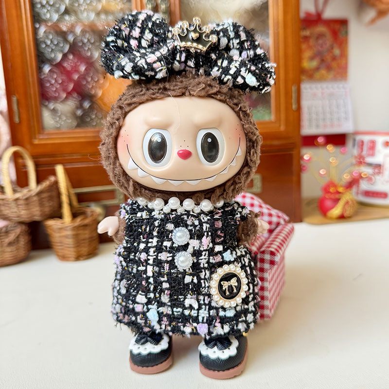 [Clothes only] First and second generation keychain Labubu clothes pendant Labubu crown fragrance set shawl cute