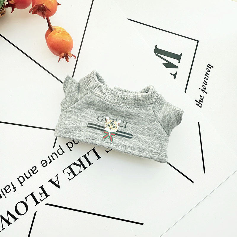 [Clothes only] 17cm pendant, rabub clothes, cat T camellia straw hat set, labubu doll clothes.