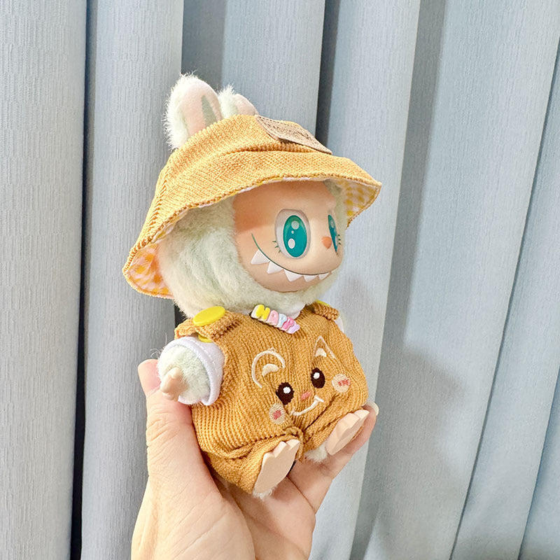 [Clothes only] First and second generation keychain Labubu clothes pendant Labubu cloth for matcha green jumpsuit set