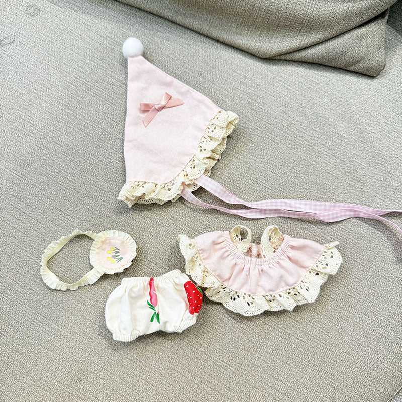 [Clothes only] The first, second and third generations of keychains Labubu clothes pendant Labubu cloth for the elf suit girl's heart