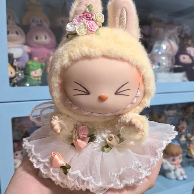 [Clothes only] Second generation blind box Labubu clothes vinyl face pendant Labubu sitting party series baby clothes cute