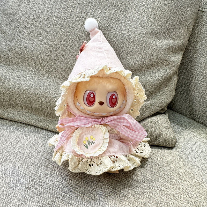 [Clothes only] The first, second and third generations of keychains Labubu clothes pendant Labubu cloth for the elf suit girl's heart