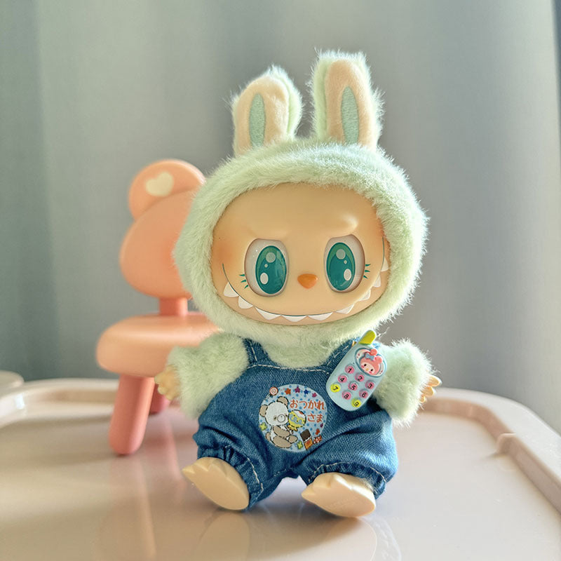 [Clothes only] First/second generation Labubu clothes pendant Labubu sitting party baby clothes skirt overalls cute