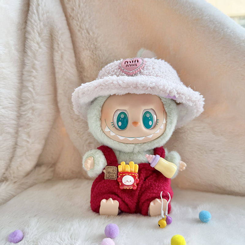 [Clothes only] First and second generation keychain Labubu clothes pendant Labubu sitting party bottle overalls