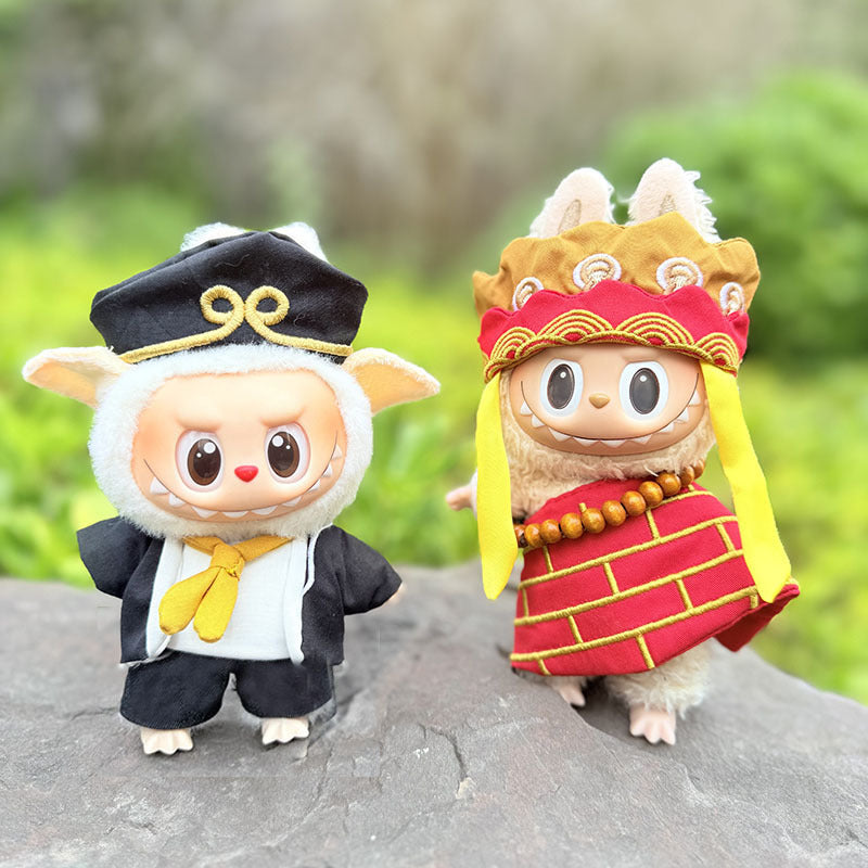 [Clothes only] One, two and three generations Labubu clothes pendant Labubu sitting party baby clothes Tang monk clothes three-piece set cute