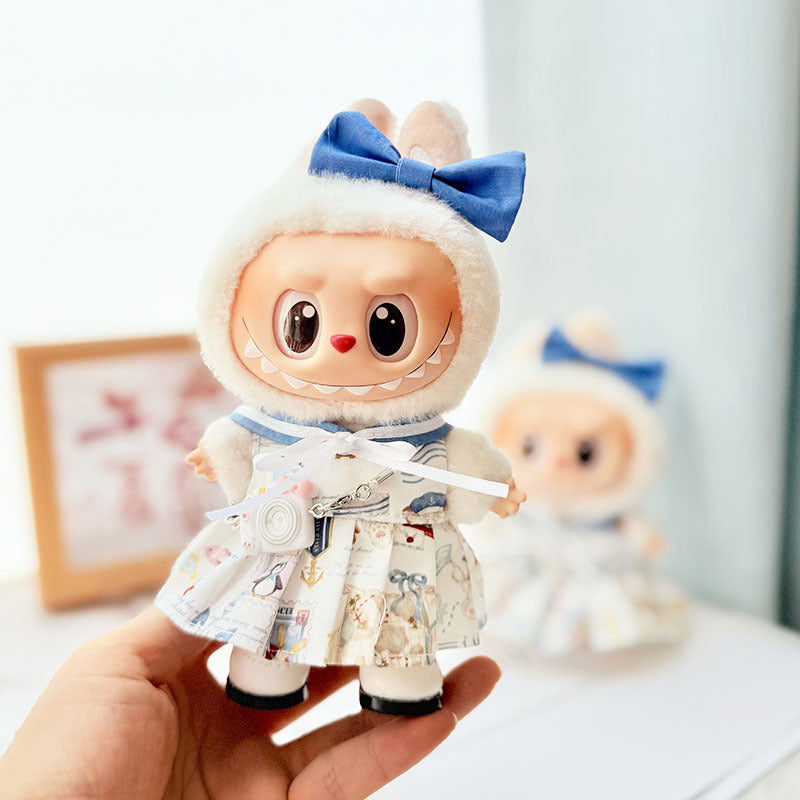 [Clothes only] First and second generation keychain Labubu clothes pendant Labubu baby clothes sweetheart sailor clothes cute