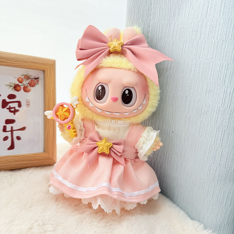 Clothes only] blind box Labubu clothes pendant Labubu baby clothes chess adventure queen baby clothes skirt cute