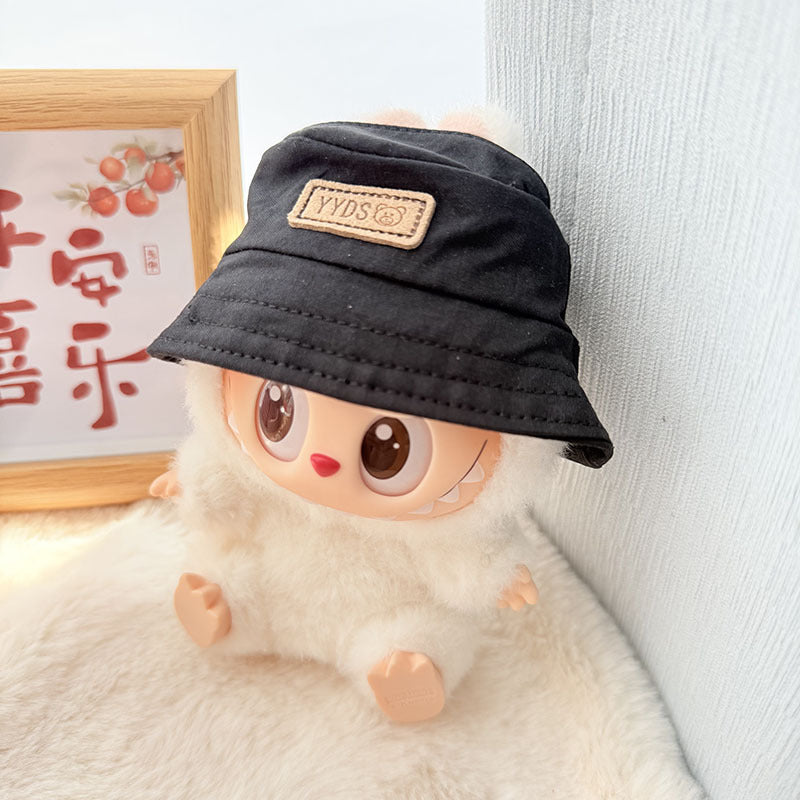 [Clothes only] 17cm blind box Labubu pendant baby clothes small animal hat Labubu trendy bucket hat accessories