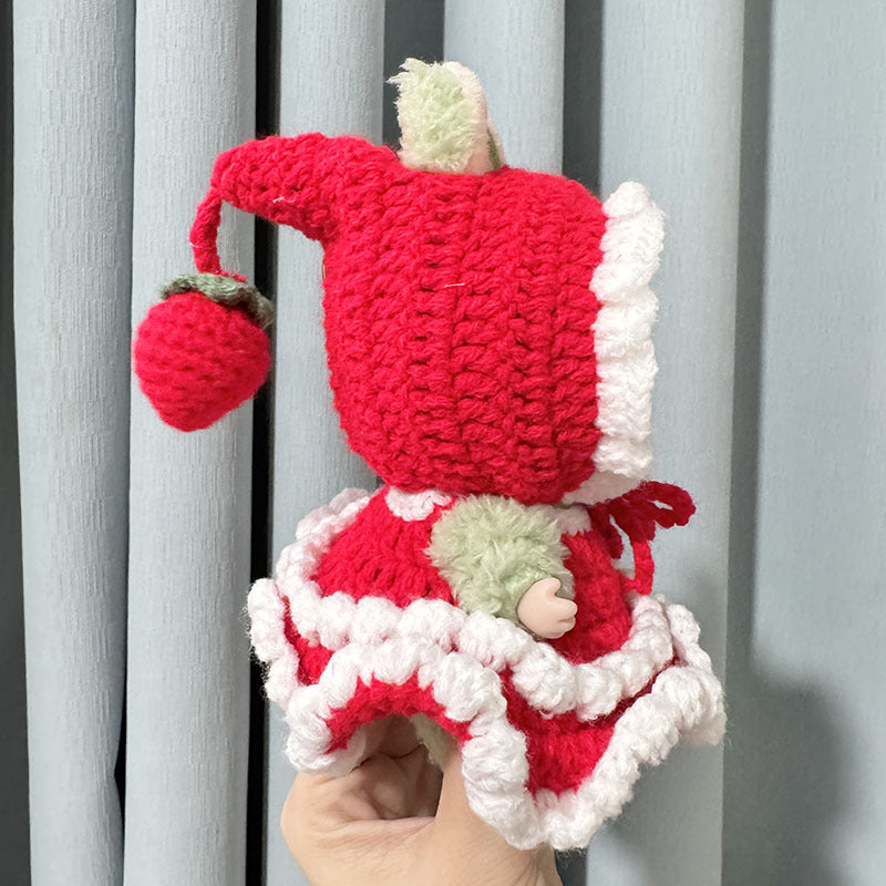 [Clothes only] First and second generation Labubu clothes pendant Labubu sitting party pure handmade Little Red Riding Hood suit