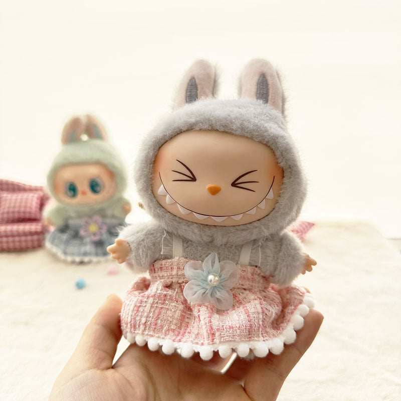 [Clothes only] First and second-generation Labubu clothes pendant Labubu sitting party baby clothes fragrant skirt set cute