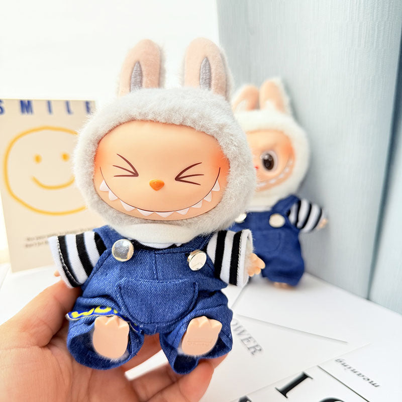 [Clothes only] First/second generation Labubu clothes pendant Labubu sitting party baby clothes pendant strawberry bear cute