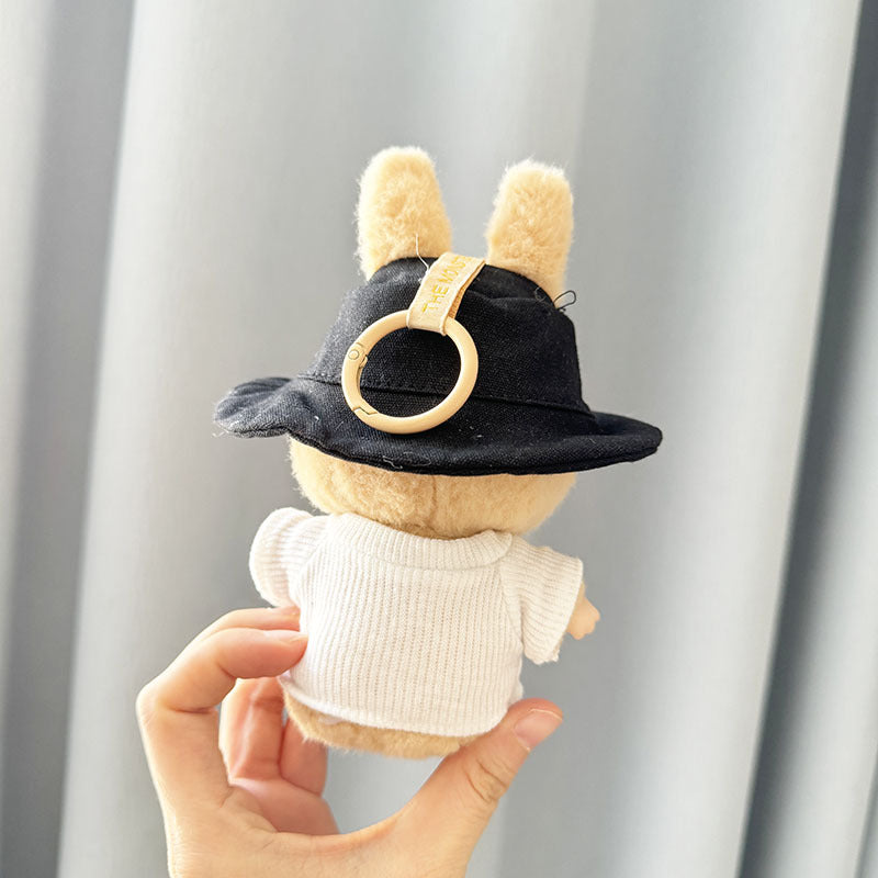 [Clothes only] First and second generation Labubu clothes pendant Labubu sitting party baby clothes Chanel shirt + black hat