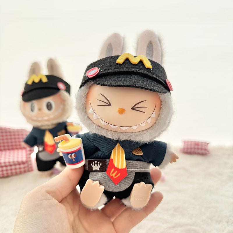 [Clothes only] First and second generation Labubu clothes pendant Labubu sitting party baby clothes male waiter suit cute