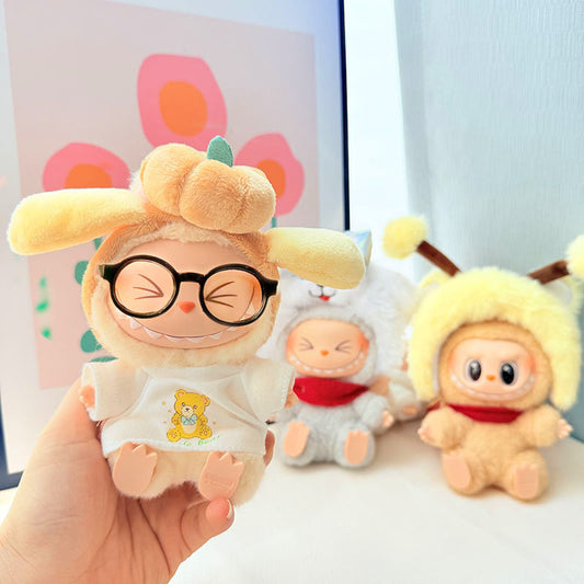 [Clothes only] First and second generation keychain Labubu clothes pendant Labubu baby clothes animal headband set cute