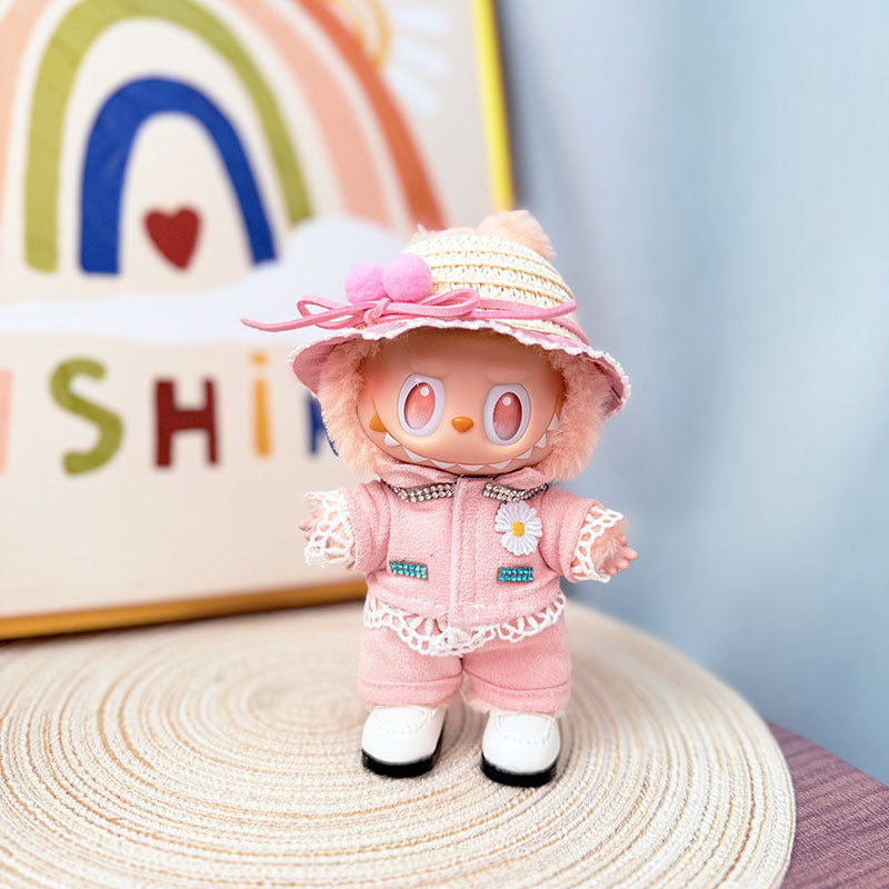 [Clothes only] One, two and three generations of Labubu clothes pendant Labubu sits on the baby clothes star with the same suit explosion