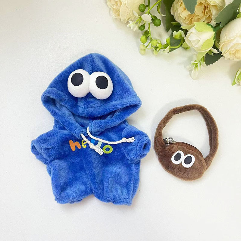[Clothes only] First and second generation keychain Labubu clothes pendant Rab cloth satchel sesame bird two-piece set cute