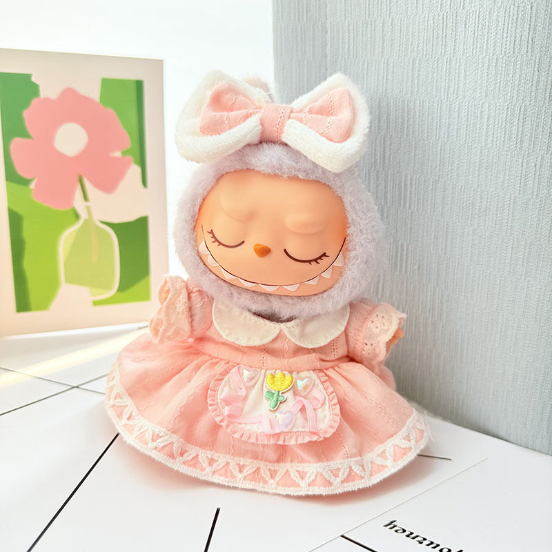 [Clothes only] First and second generation keychain Labubu clothes pendant Labubu clothes pendant tulip dress
