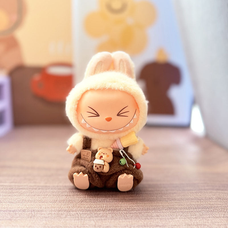 [Clothes only] One, two and three generations Labubu clothes pendant Labubu sitting baby clothes bottle overalls set cute