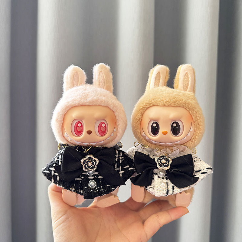 [Clothes only] First/second generation Labubu clothes pendant Labubu sitting party baby clothes fragrant luxury shawl cute