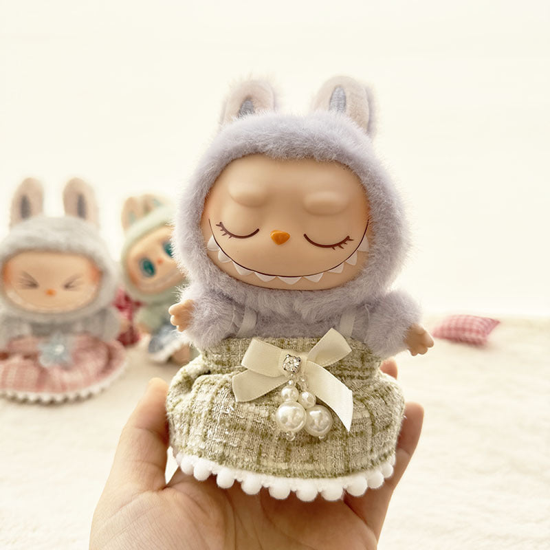[Clothes only] First and second-generation Labubu clothes pendant Labubu sitting party baby clothes fragrant skirt set cute