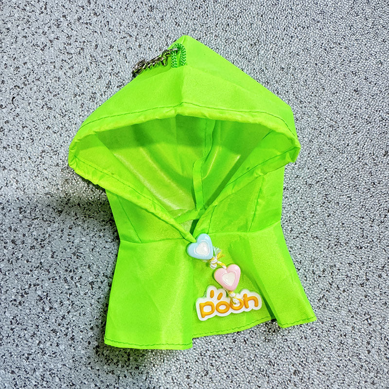 [Clothes only] 17cm labubu cloth blind box pendant doll for small raincoat poncho cute and cute