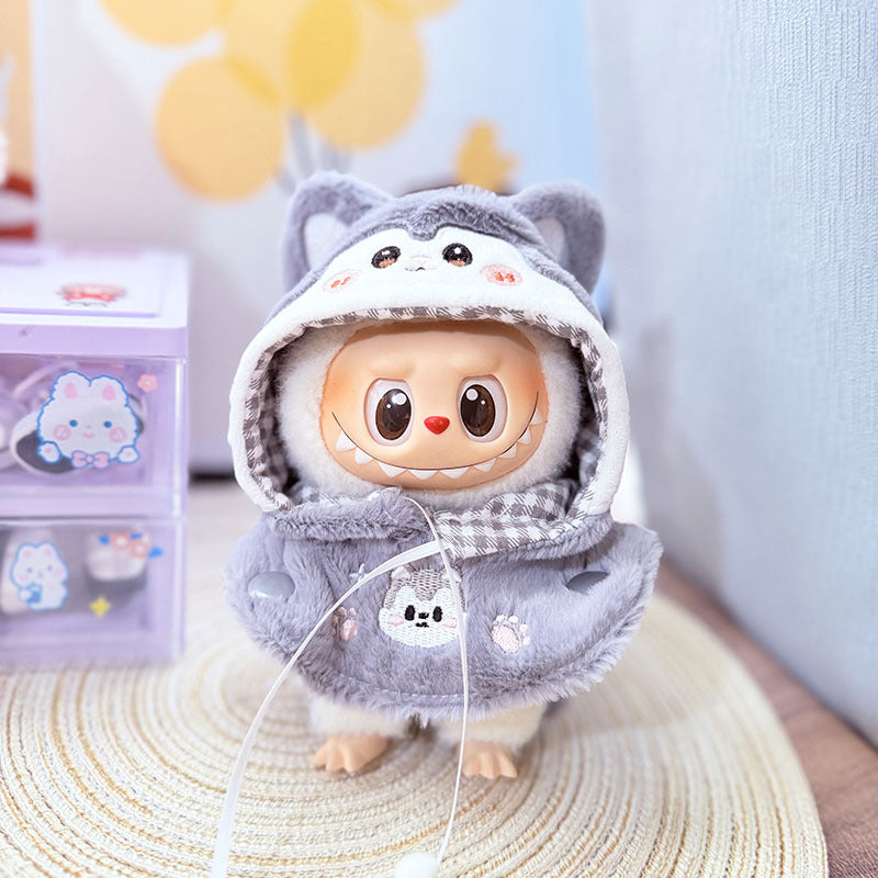 [Clothes only] One, two and three generations Labubu clothes pendant Rabub sitting baby clothes nest fun shawl cape cute