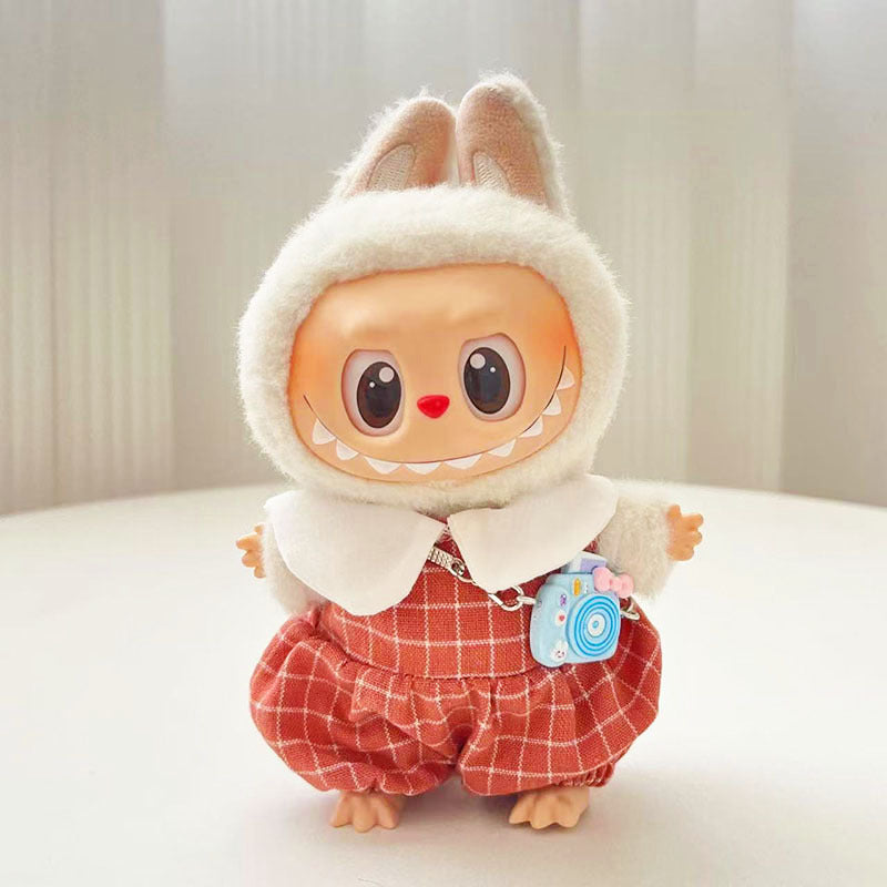 First and second generation Labubu clothes pendant Labubu sitting baby clothes summer skirt jumpsuit cute and cute