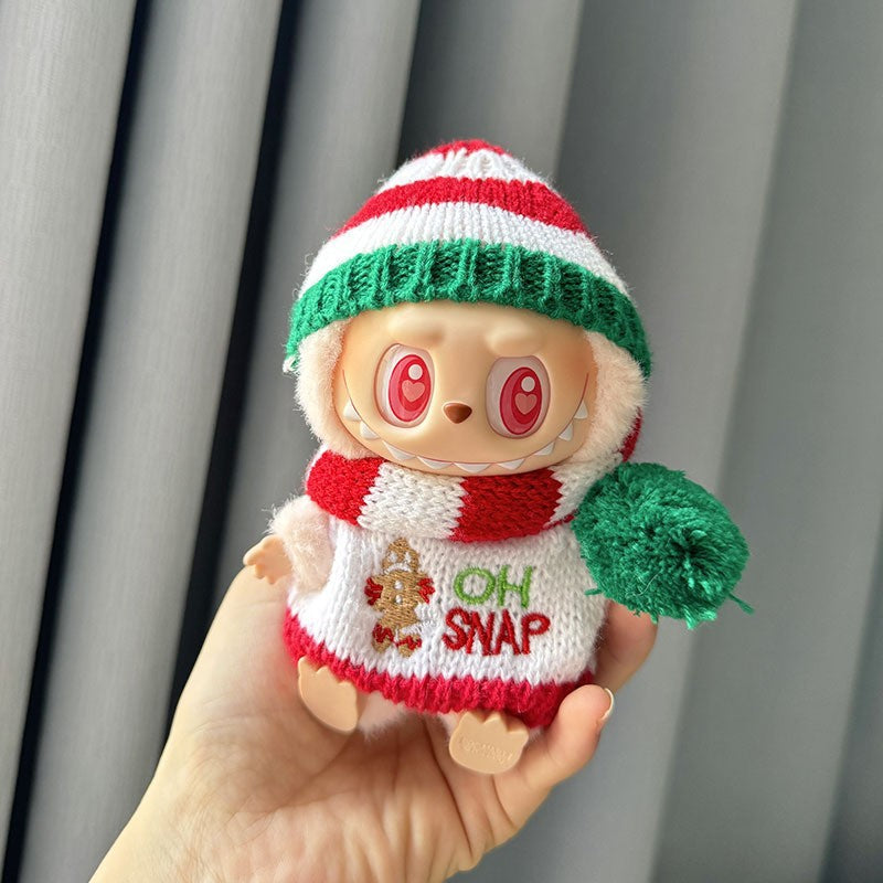 [Clothes only] First and second generation keychain Labubu clothes pendant Labubu cloth for the New Year Christmas set collection