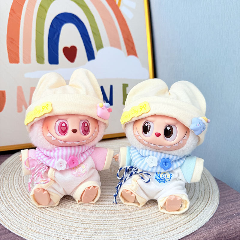 [Clothes only] One, two and three generations Labubu clothes pendant Labubu sitting baby clothes newborn baby clothes suit cute