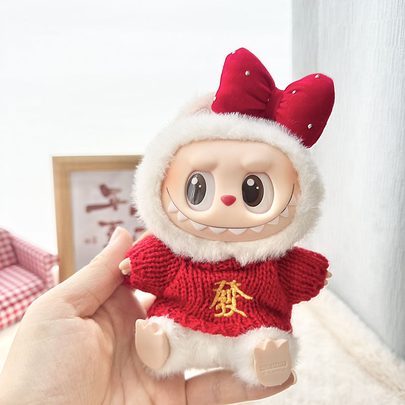[Clothes only] First and second generation keychain Labubu clothes pendant Labubu New Year's Eve Lion and New Year's baby clothes