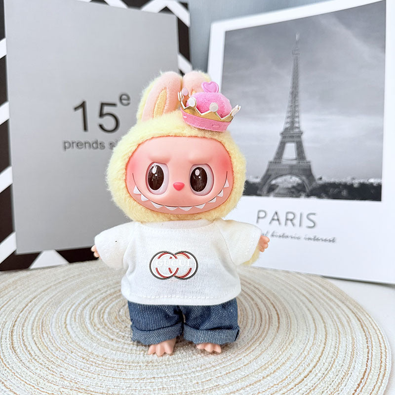 [Clothes only] First and second generation Labubu clothes pendant Labubu sitting party baby clothes trendy modern casual wear