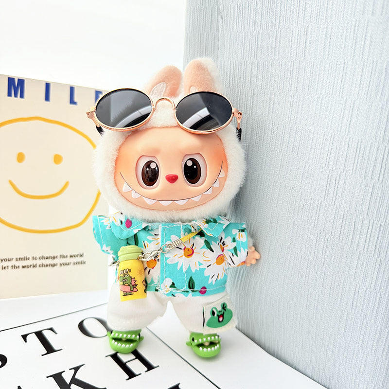 [Clothes only] 1st/2nd generation Labubu clothes pendant Labubu sitting party baby clothes beach glasses set