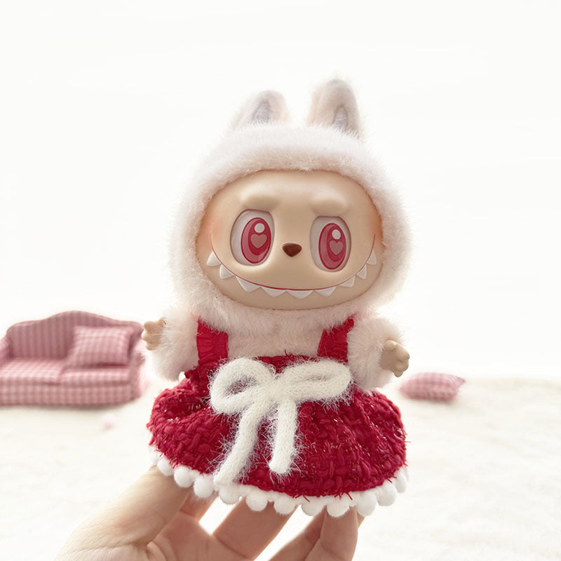 [Clothes only] First and second-generation Labubu clothes pendant Labubu sitting party baby clothes fragrant skirt set cute