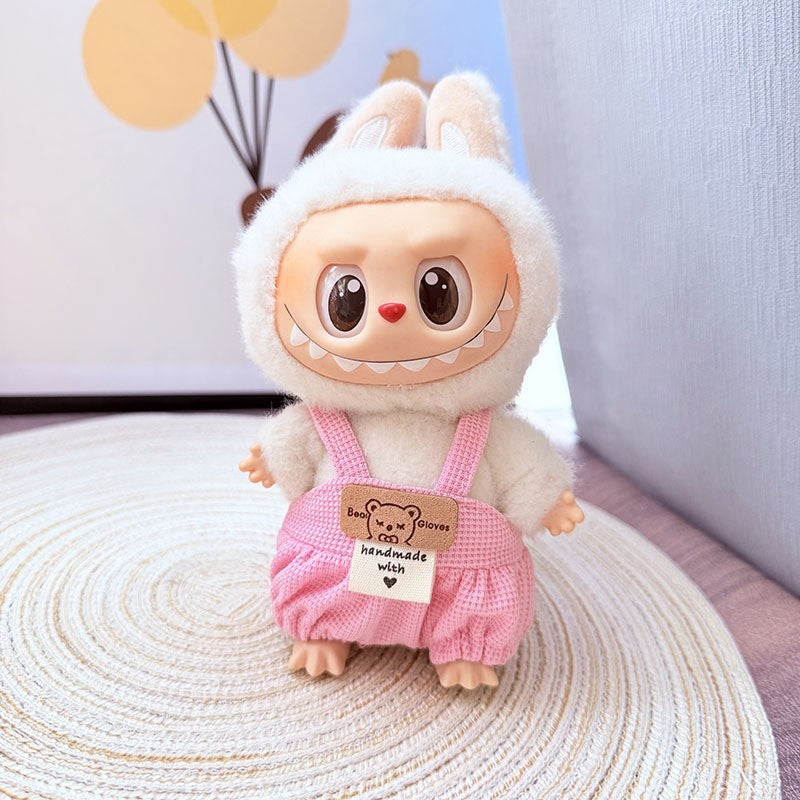 [Clothes only] First/second generation Labubu clothes pendant Labubu sitting party baby clothes bear plaid style clothes