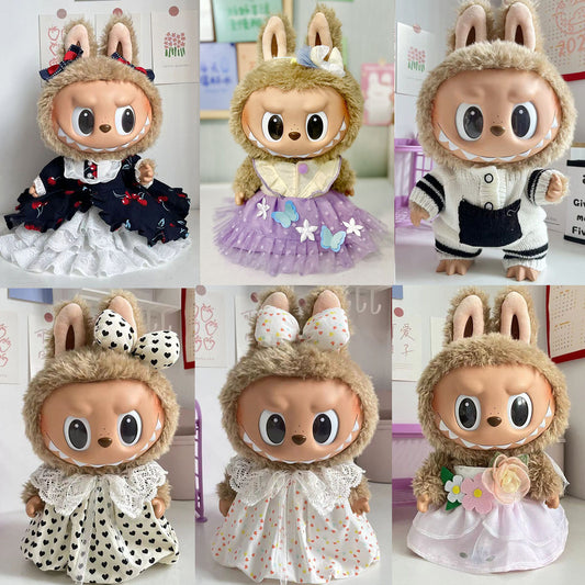 38Cm Labubu Plush Doll Clothes New Labubu Time to Chill Doll Clothes